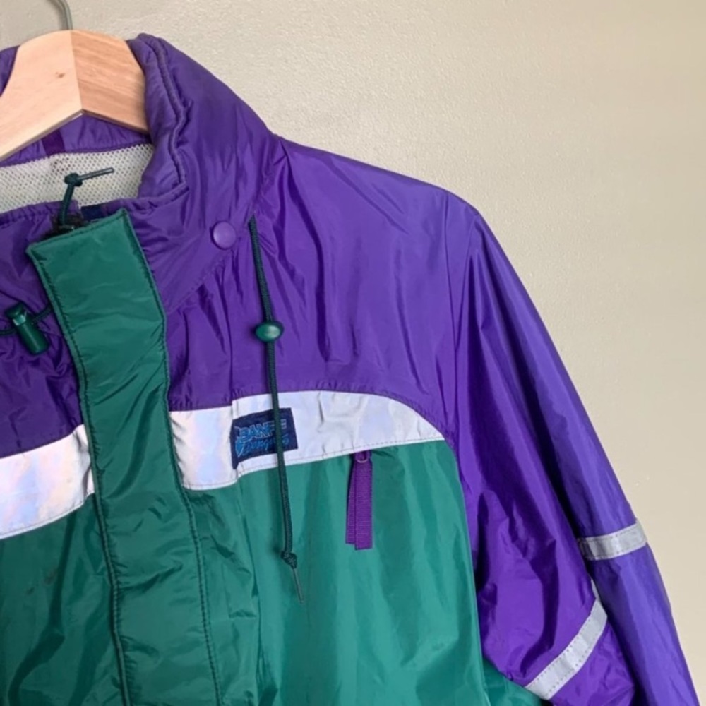 Vintage Banff Goretex green and purple running jacket sz M